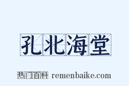 孔北海堂是什么意思的图片